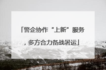 警企协作“上新”服务，多方合力备战暑运
