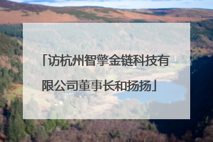 访杭州智擎金链科技有限公司董事长和扬扬