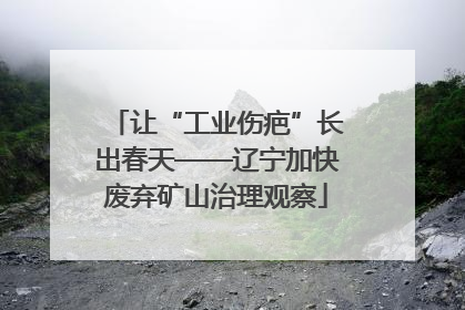 让“工业伤疤”长出春天——辽宁加快废弃矿山治理观察