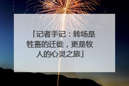 记者手记：转场是牲畜的迁徙，更是牧人的心灵之旅