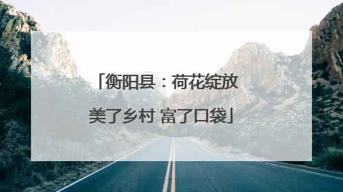 衡阳县：荷花绽放 美了乡村 富了口袋