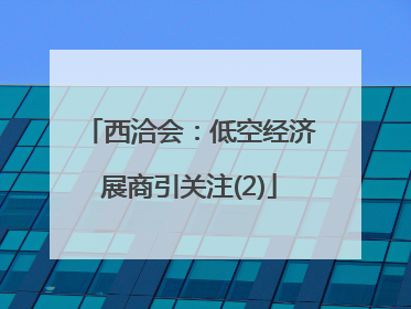 西洽会：低空经济展商引关注(2)