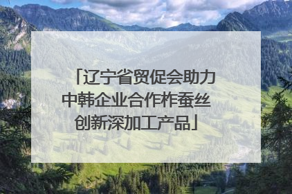 辽宁省贸促会助力中韩企业合作柞蚕丝创新深加工产品