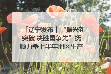 辽宁发布｜“振兴新突破 决胜勇争先”抚顺力争上半年地区生产总值增长7%左右