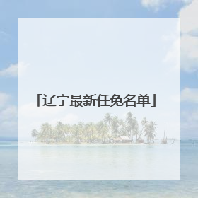 辽宁最新任免名单