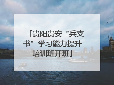 贵阳贵安“兵支书”学习能力提升培训班开班
