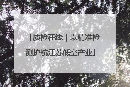 质检在线｜以精准检测护航江苏低空产业