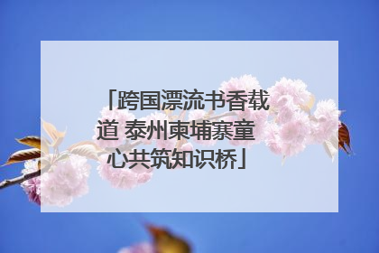 跨国漂流书香载道 泰州柬埔寨童心共筑知识桥