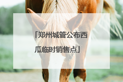 郑州城管公布西瓜临时销售点
