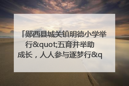 郧西县城关镇明德小学举行"五育并举助成长，人人参与逐梦行"庆六一活动