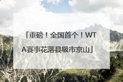 重磅！全国首个！WTA赛事花落县级市京山