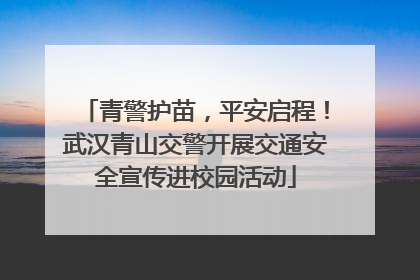 青警护苗，平安启程！武汉青山交警开展交通安全宣传进校园活动