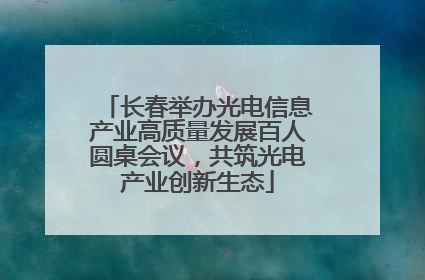 长春举办光电信息产业高质量发展百人圆桌会议，共筑光电产业创新生态