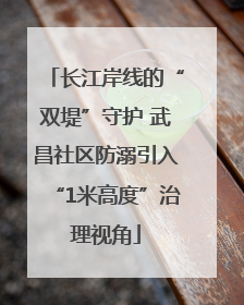 长江岸线的“双堤”守护 武昌社区防溺引入“1米高度”治理视角