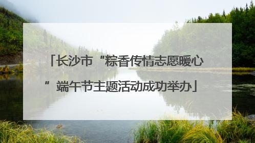长沙市“粽香传情志愿暖心”端午节主题活动成功举办