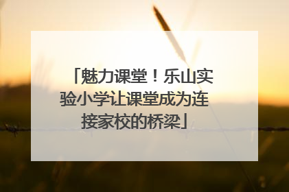 魅力课堂！乐山实验小学让课堂成为连接家校的桥梁