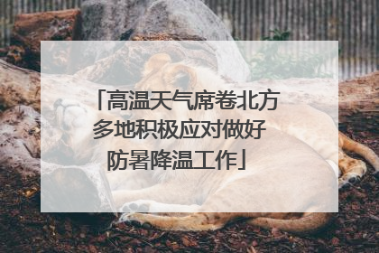 高温天气席卷北方 多地积极应对做好防暑降温工作