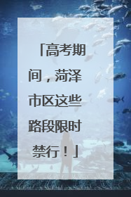 高考期间，菏泽市区这些路段限时禁行！