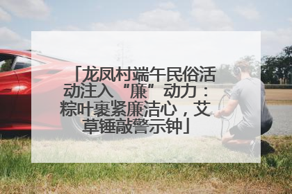 龙凤村端午民俗活动注入“廉”动力：粽叶裹紧廉洁心，艾草锤敲警示钟