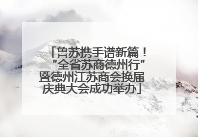 鲁苏携手谱新篇！“全省苏商德州行”暨德州江苏商会换届庆典大会成功举办