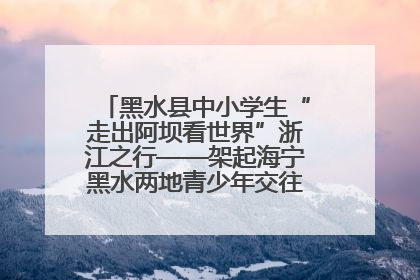 黑水县中小学生“走出阿坝看世界”浙江之行——架起海宁黑水两地青少年交往交流交融新桥梁