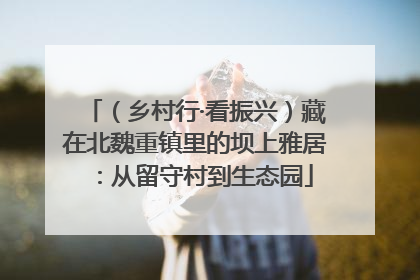 （乡村行·看振兴）藏在北魏重镇里的坝上雅居：从留守村到生态园