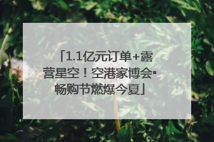 1.1亿元订单+露营星空！空港家博会▪畅购节燃爆今夏