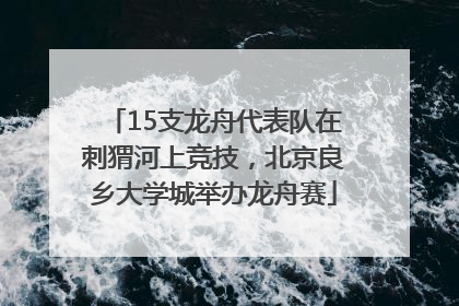 15支龙舟代表队在刺猬河上竞技，北京良乡大学城举办龙舟赛
