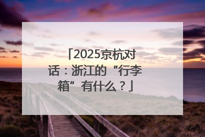 2025京杭对话：浙江的“行李箱”有什么？