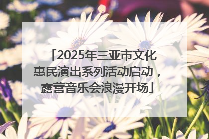 2025年三亚市文化惠民演出系列活动启动，露营音乐会浪漫开场