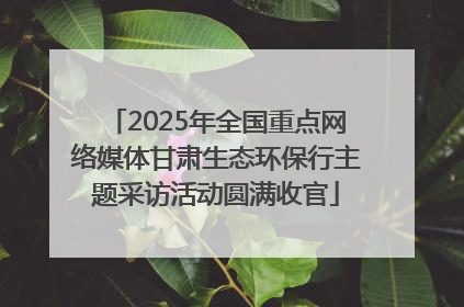 2025年全国重点网络媒体甘肃生态环保行主题采访活动圆满收官