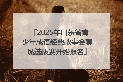2025年山东省青少年成语经典故事会聊城选拔赛开始报名