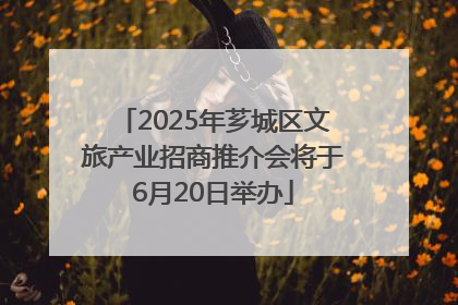2025年芗城区文旅产业招商推介会将于6月20日举办