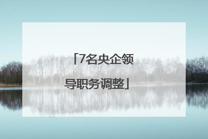 7名央企领导职务调整