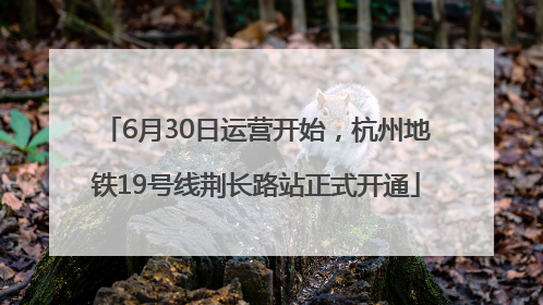 6月30日运营开始，杭州地铁19号线荆长路站正式开通