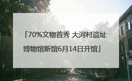 70%文物首秀 大河村遗址博物馆新馆6月14日开馆
