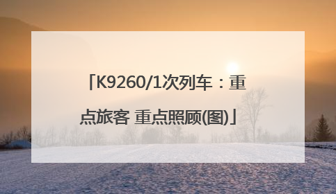 K9260/1次列车：重点旅客 重点照顾(图)